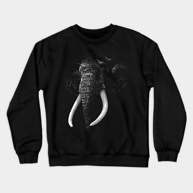 Elegant Elephant Crewneck Sweatshirt by albertocubatas